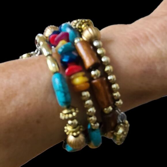 PARIS!‎ Beacelet Bohemian Statement Memory Bracelet Multi-Colored - Picture 12 of 13